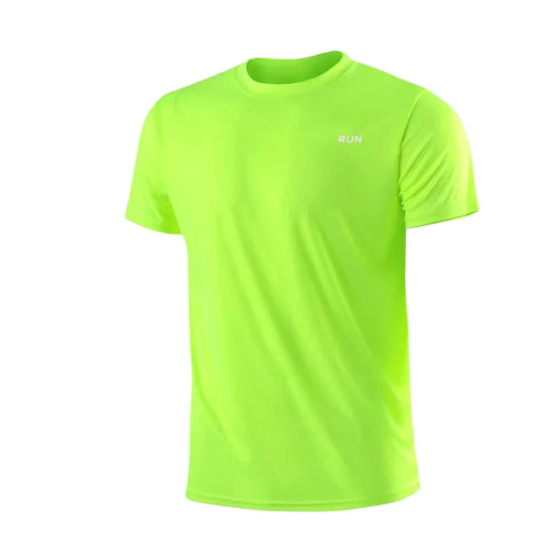 Men's Quick Dry Short Sleeve T-Shirt, Moisture Wicking for Running & Gym