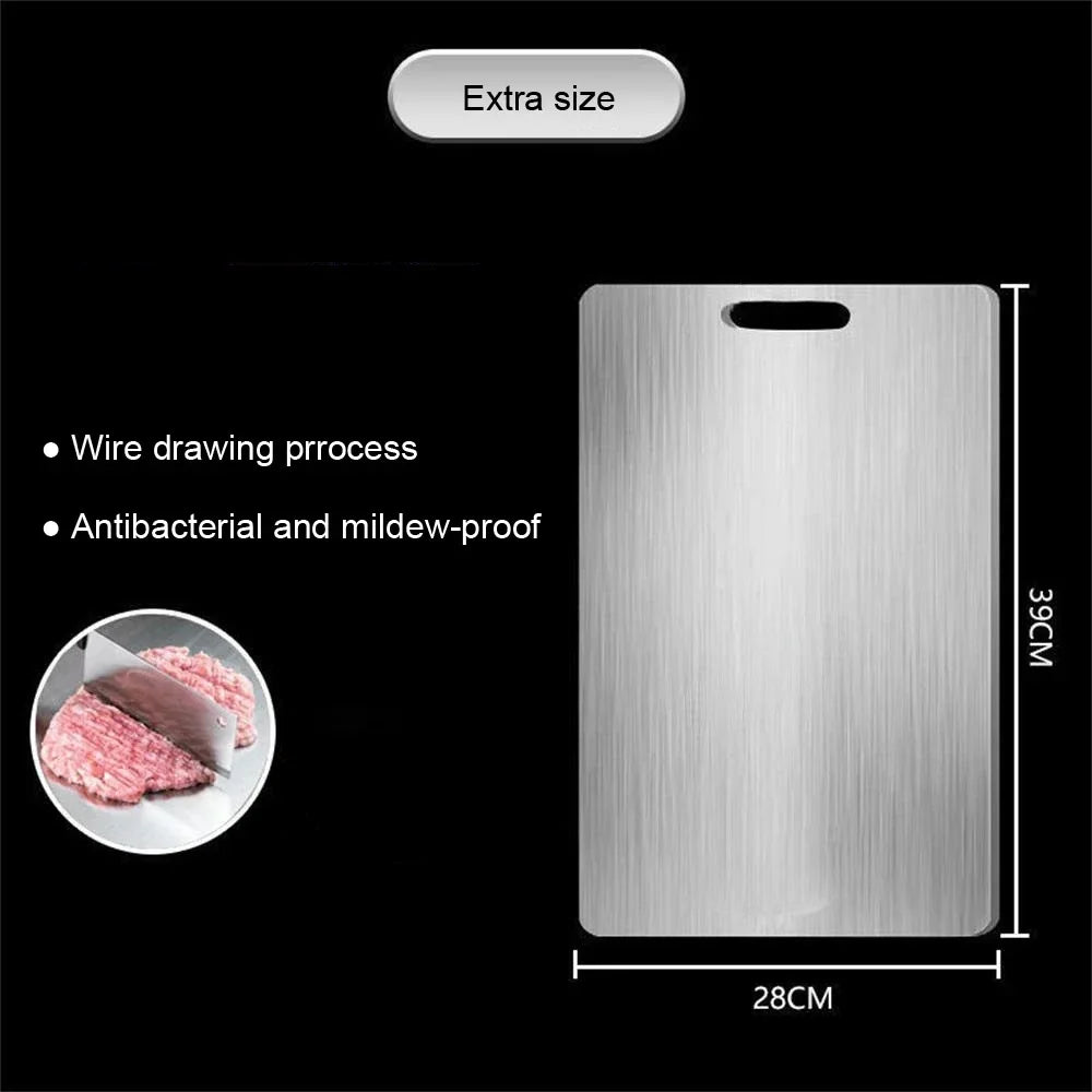 Stainless steel cutting board double sided