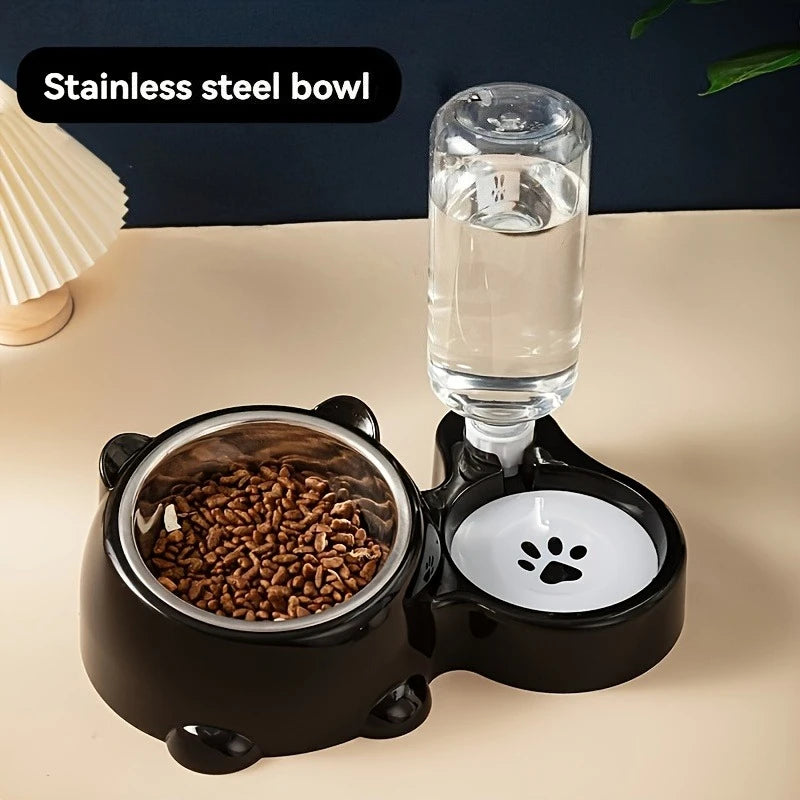 Automatic Pet Feeder | with Water Dispenser, Feeding System, Battery-Free, for Cats and Dogs, with Nozzle, for Pets