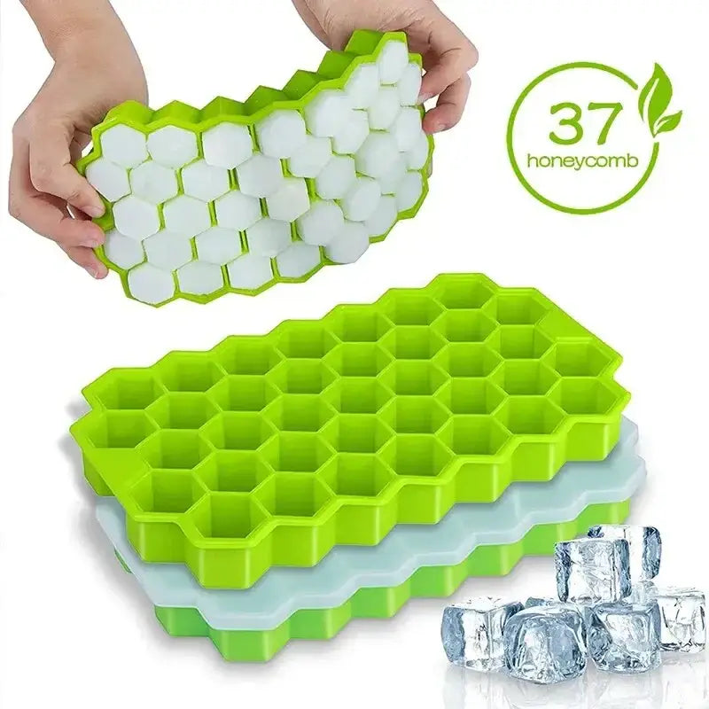 Honeycomb ice mold silicone tray