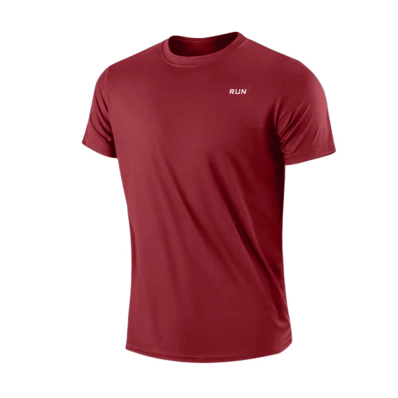 Men's Quick Dry Short Sleeve T-Shirt, Moisture Wicking for Running & Gym