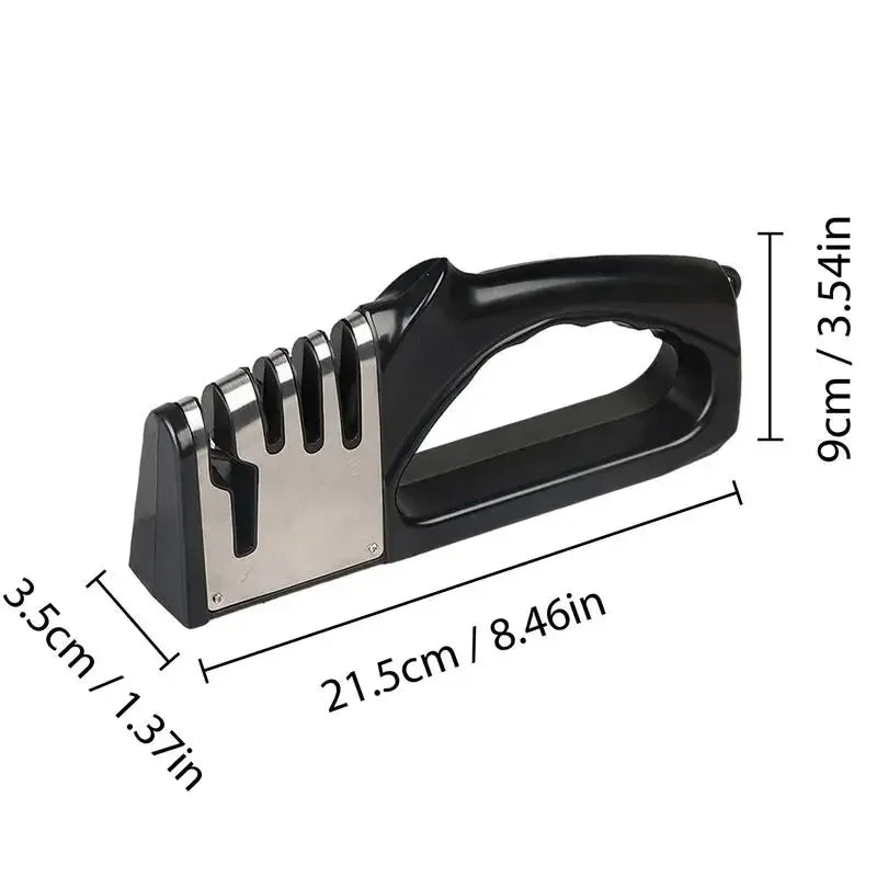Kitchen knife sharpener 4-stage design