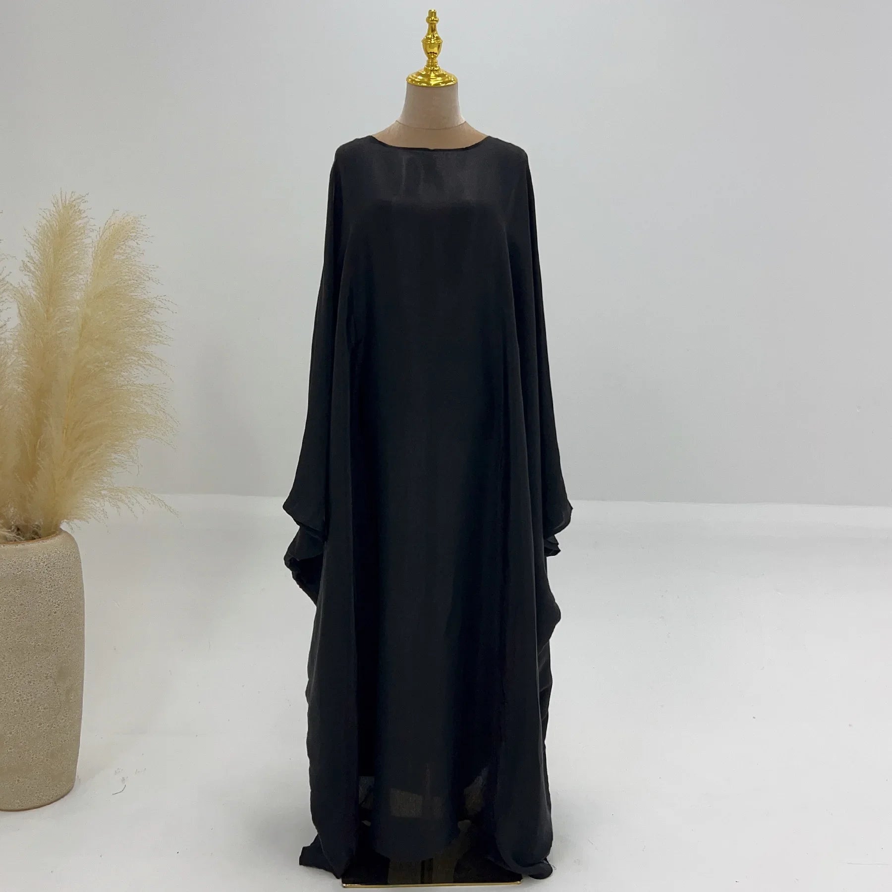 Shiny abaya with butterfly design
