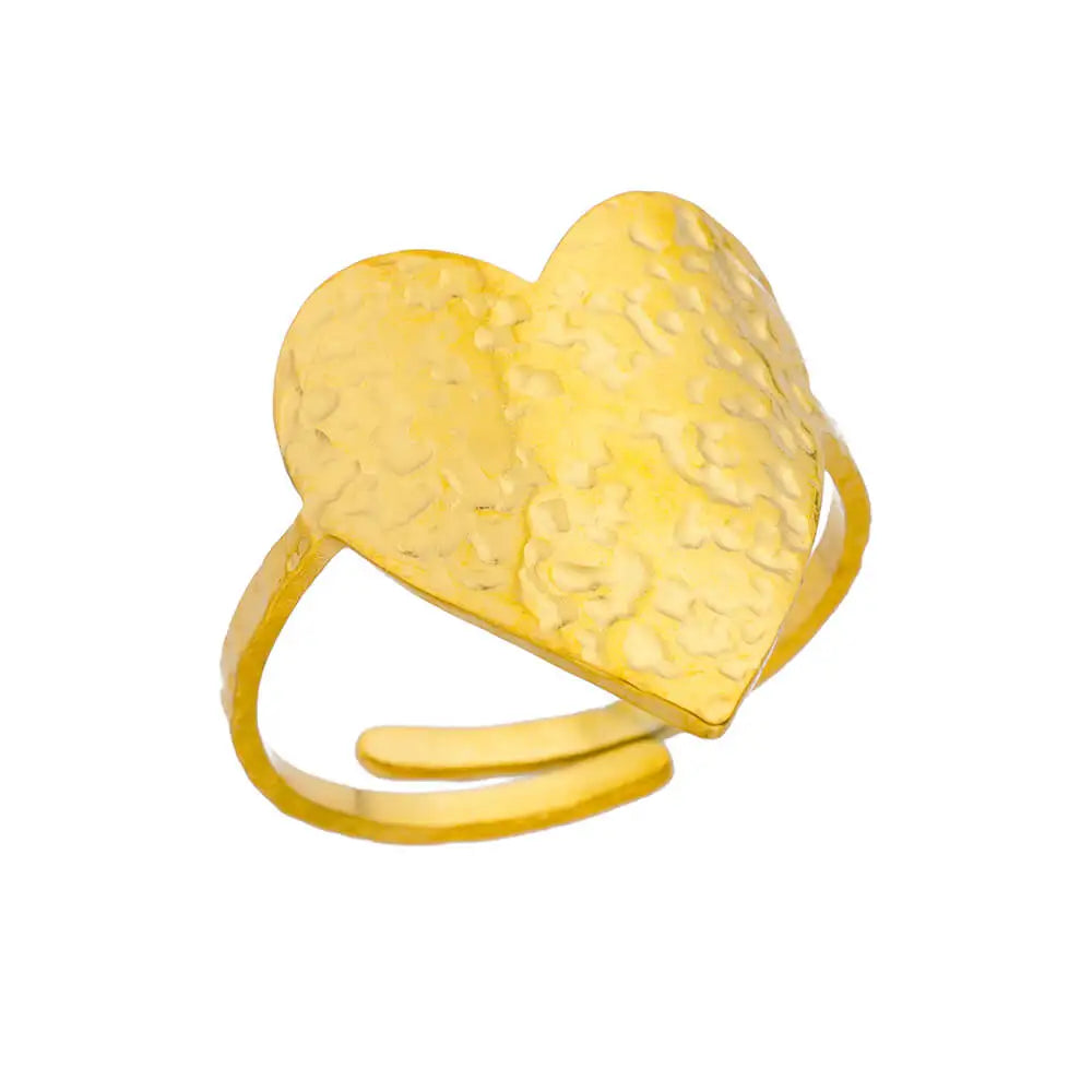 Stainless Steel Ring. Gold Finish. Classic Luxury Design