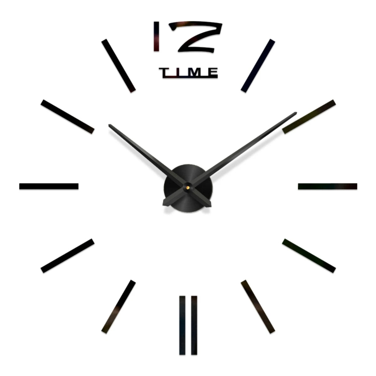 Large 3D acrylic wall clock with mirror effect