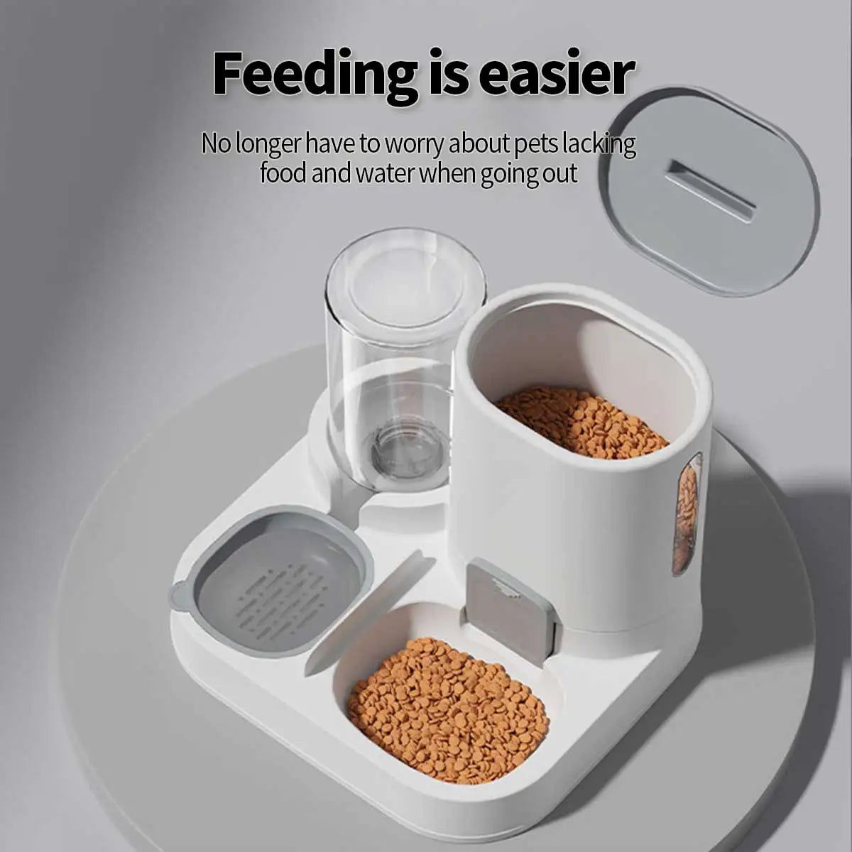 Pet Feeder and Waterer | Dual Purpose, Large Capacity, Suitable for Dogs and Cats, Practical and Easy to Use