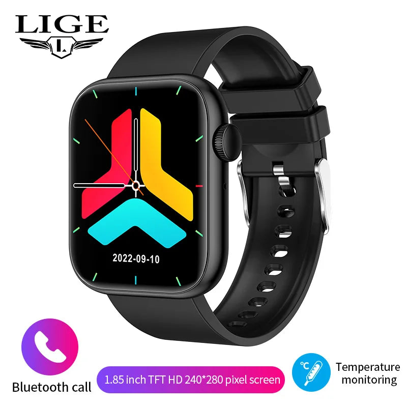 Smartwatch with Bluetooth Calling and Wireless Charging, Fitness Tracker with Customizable Watch Faces