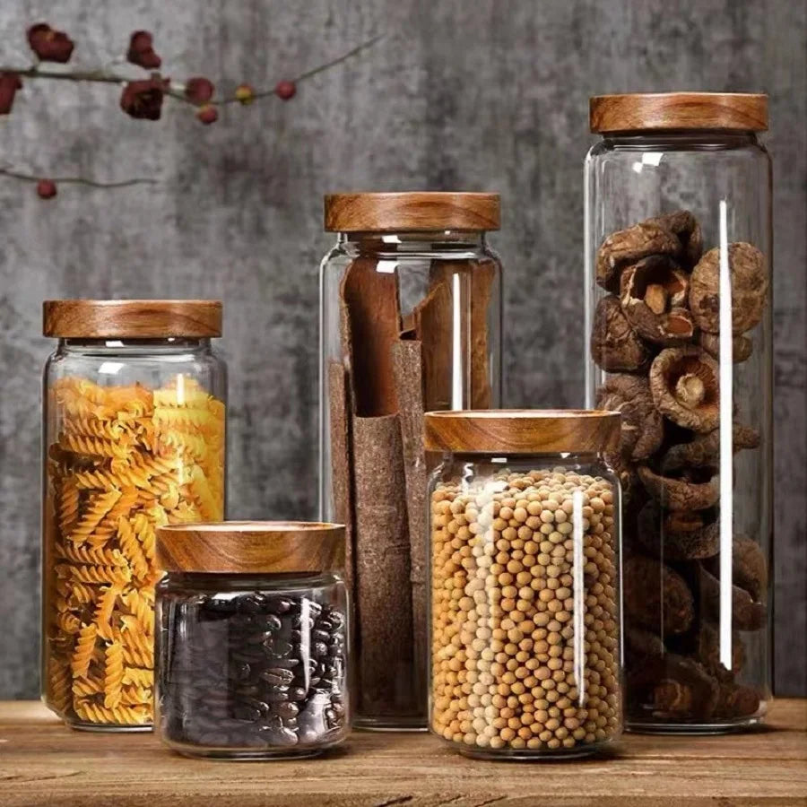 Glass Storage Jar with Lid | Airtight Pantry Canister