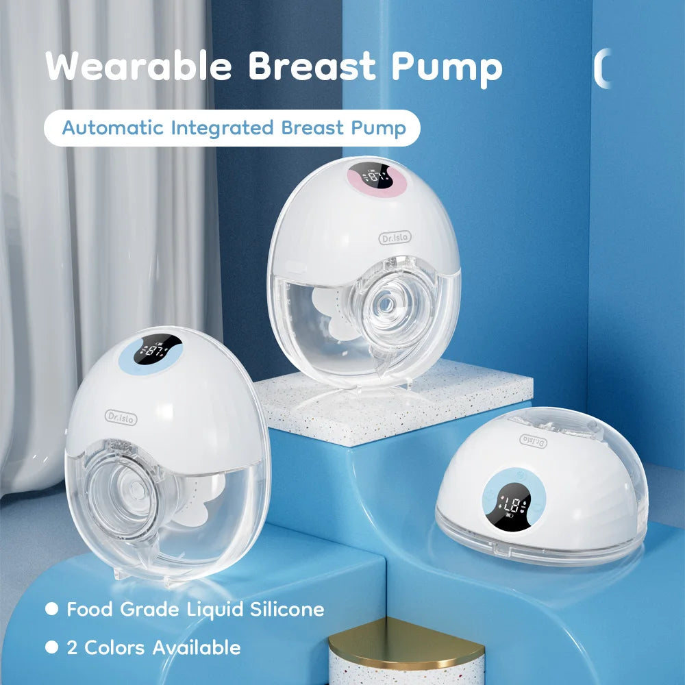 Hands free portable breast pump with LED display