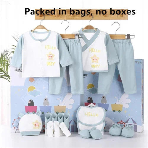 Newborn baby clothes set 18 pieces cotton