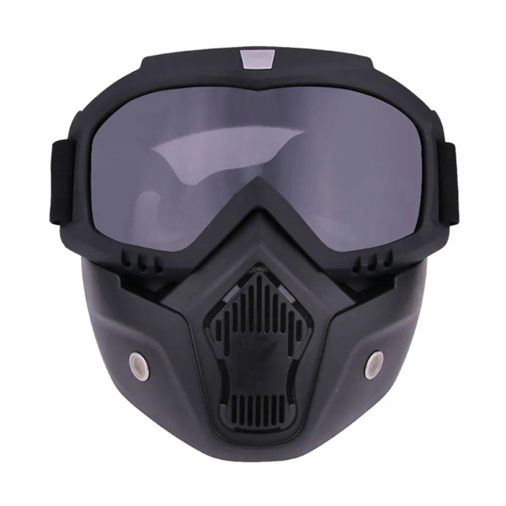 Motocross Goggles with Protective Mask - Dustproof, Adjustable and Breathable