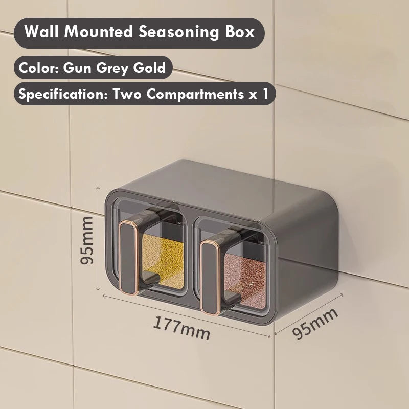 Kitchen spice organizer wall mounted