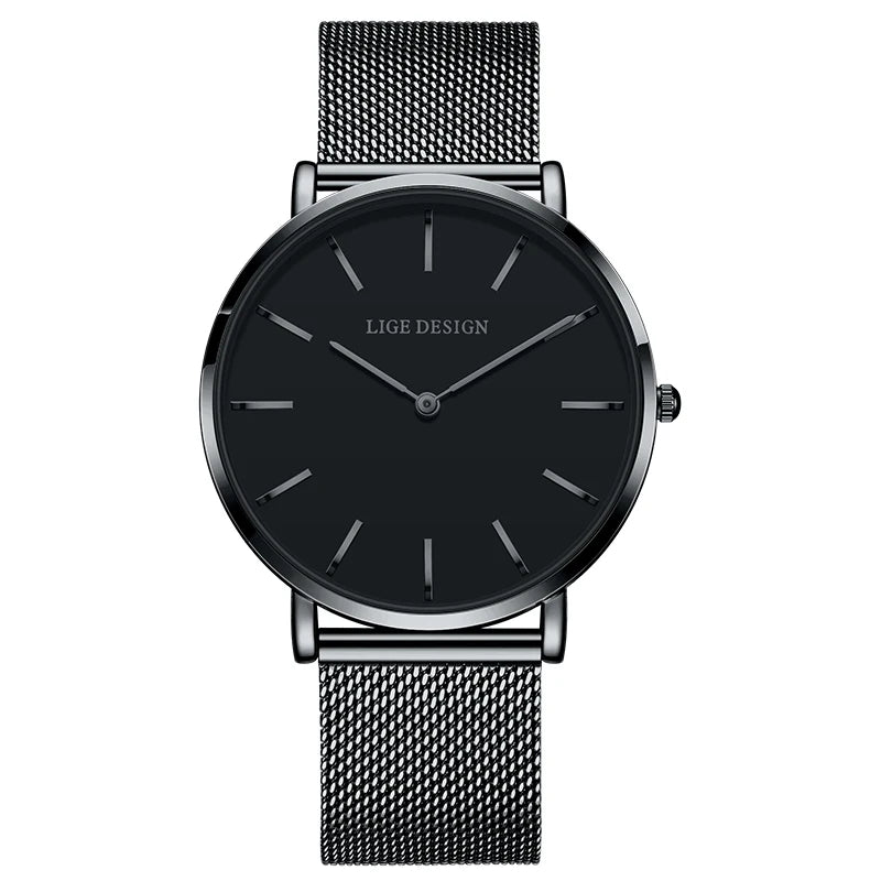 LIGE Women's Elegant Simple Quartz Waterproof Watch