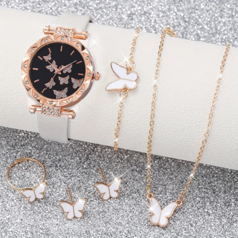 Butterfly jewelry set for women 5 in 1