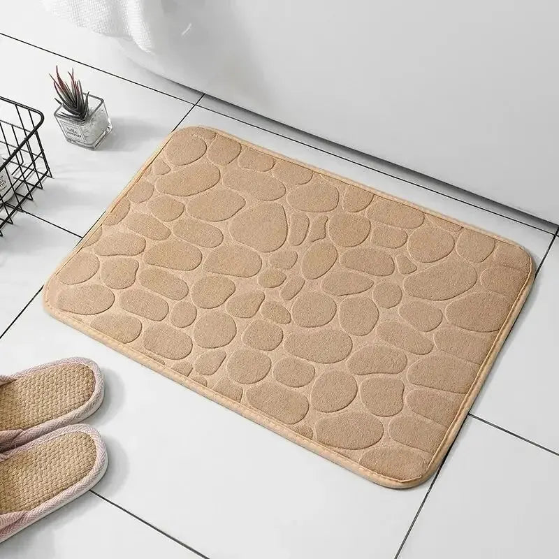 Pebble bath mat non-slip design
