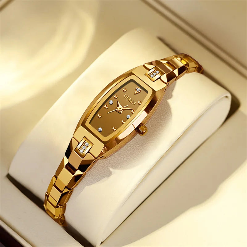 OLEVS women's gold watch
