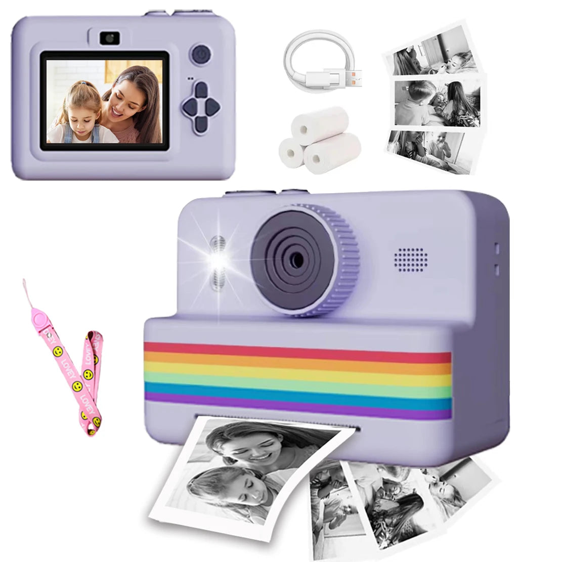 Instant Camera for Kids | Portable Thermal Printer | 2.8" Screen