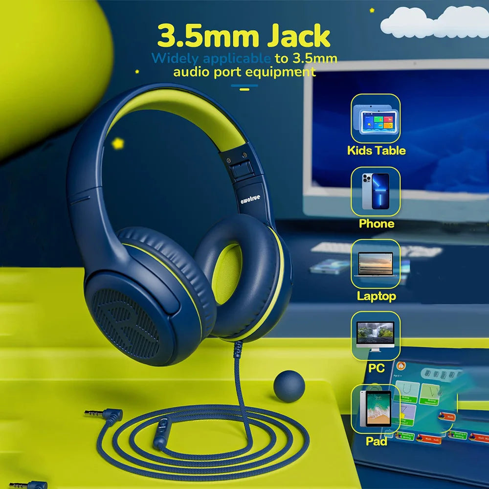 Gaming headset with 3.5mm jack, microphone and surround sound for PC.