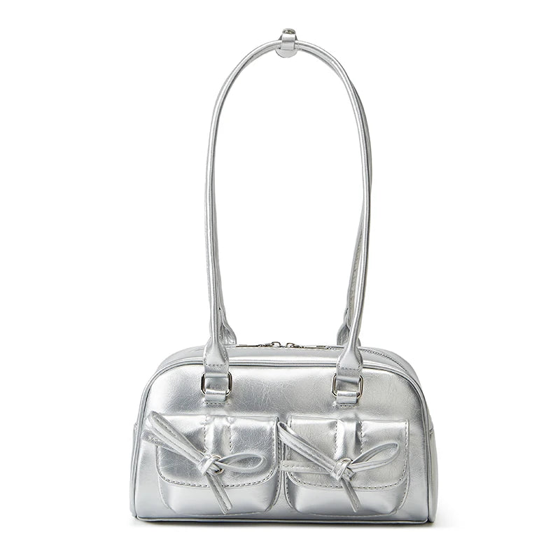 Ballet Style Shoulder Bag with Bow