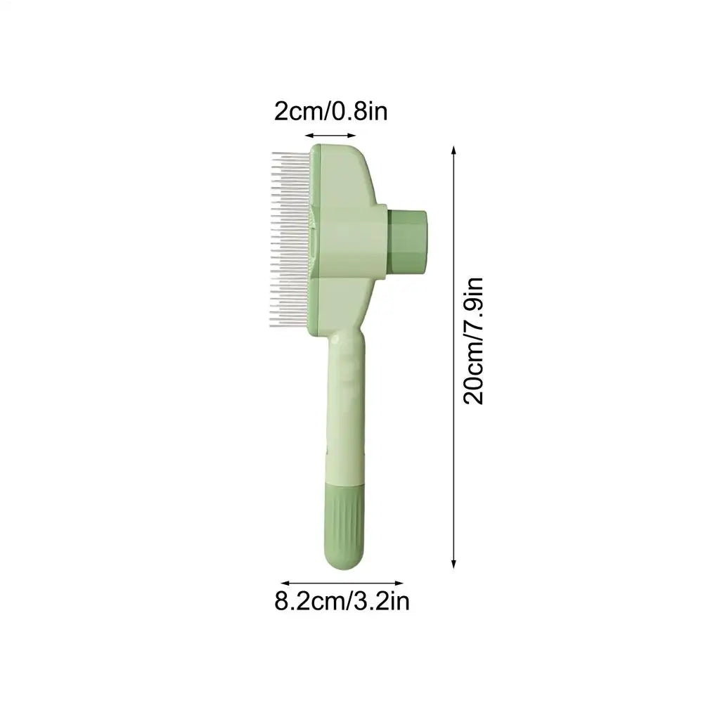 Self Cleaning Pet Deshedding Brush for Cats & Dogs with Long Hair
