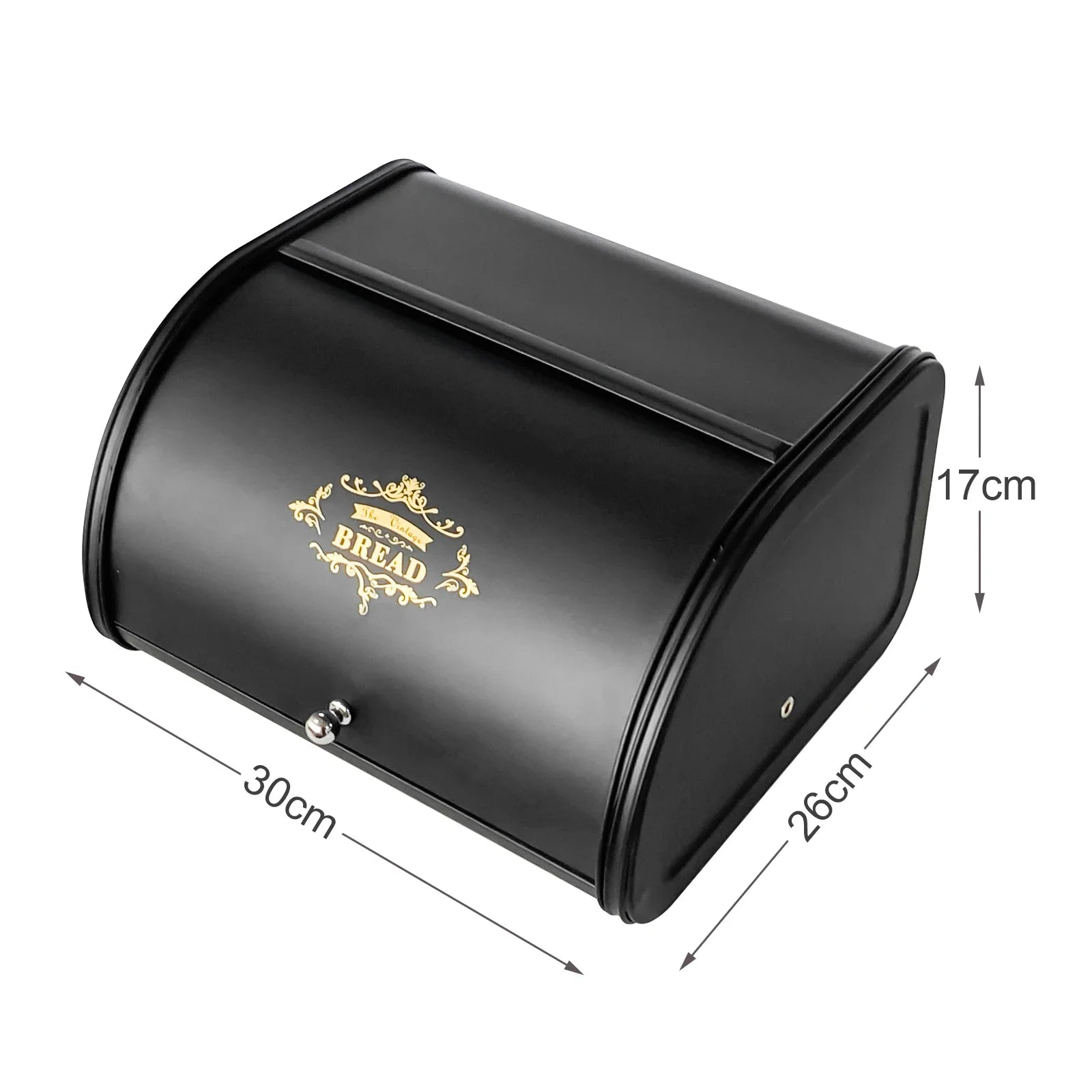 Large and Elegant Metal Bread Bin