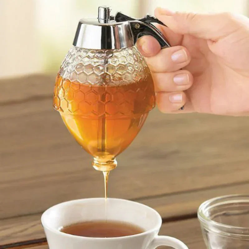 Honey Dispenser with Pressure, Plastic Bottle with Bottom Outlet