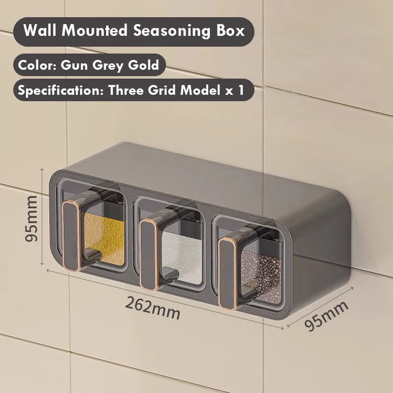 Kitchen spice organizer wall mounted