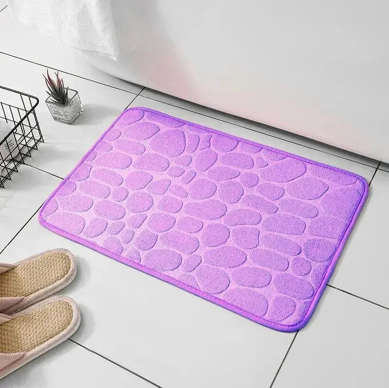 Pebble bath mat non-slip design