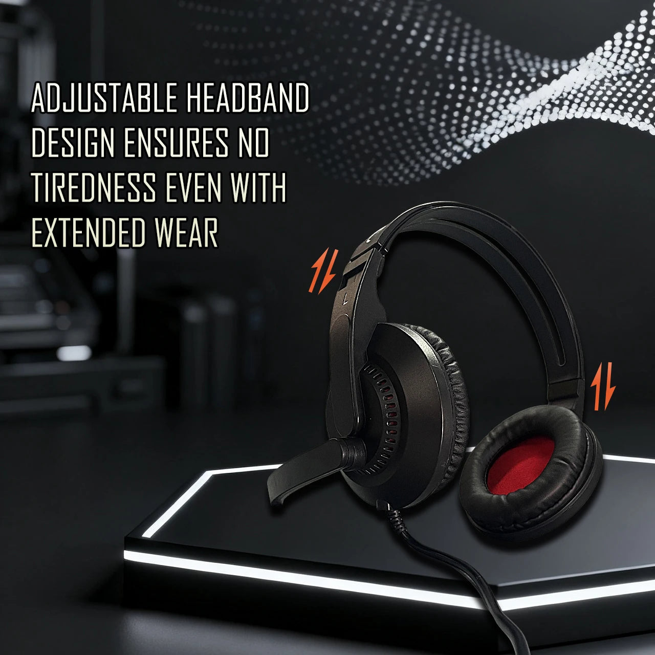 Wired Over-Ear Gaming Headphones with Mic, Multi-Device for PC, Laptop & Gaming