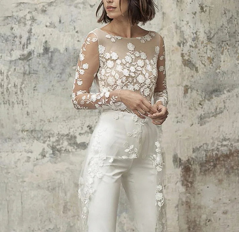 Women’s sheer lace bodysuit backless design