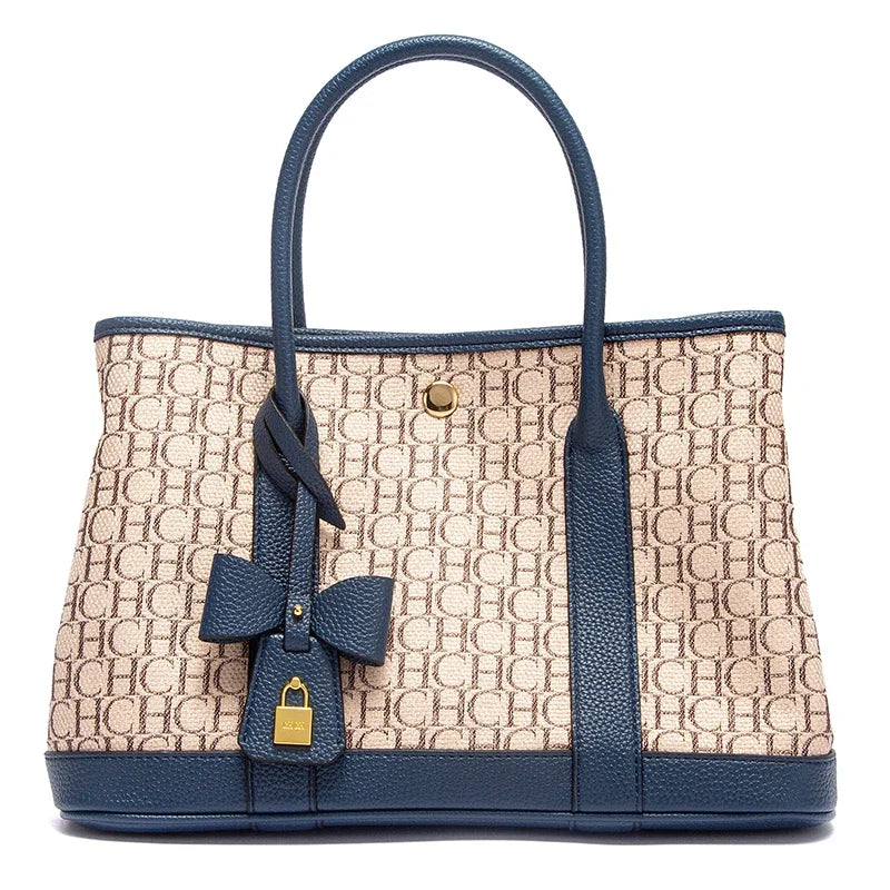 Mixed fabric handbag | Autumn, urban and practical style for women | CH
