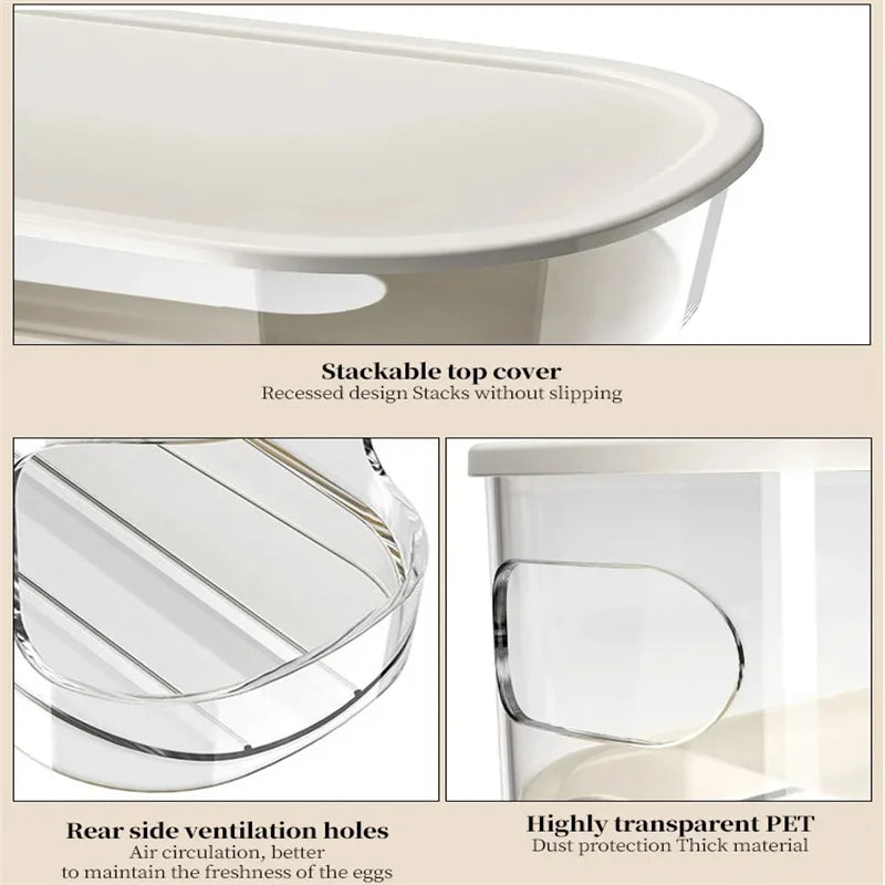 Refrigerator Egg Organizer | Rolling Double Layer Holder
