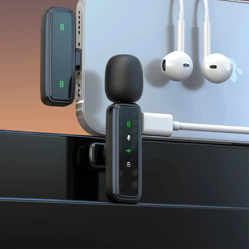 Wireless Lavalier Microphone for iPhone & Android, Portable Mic for Live Streaming & Gaming