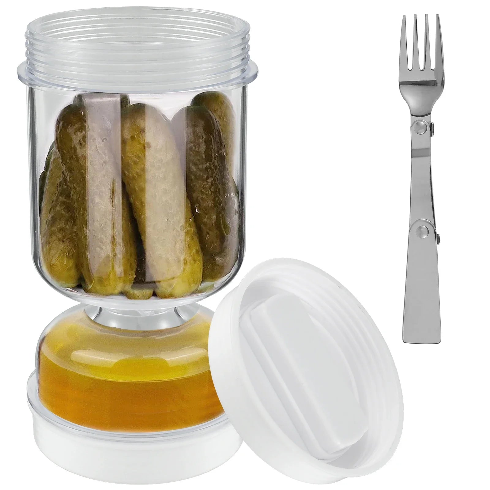 Olive Jar with Fork and Divider