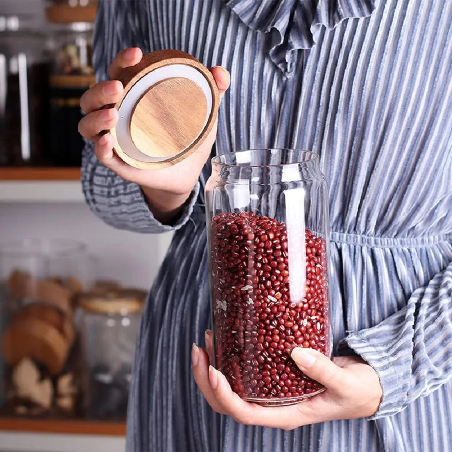 Glass Storage Jar with Lid | Airtight Pantry Canister