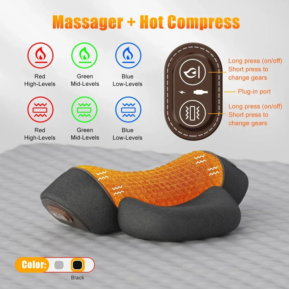 Electric Cervical Pillow with Heat and Massage