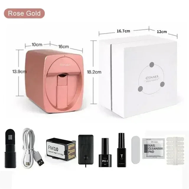 Impresora de uñas 3D inteligente portátil, máquina de pintura de uñas móvil, resolución de impresión de 2400DPI, soporte WiFi, bricolaje para salón de uñas en casa