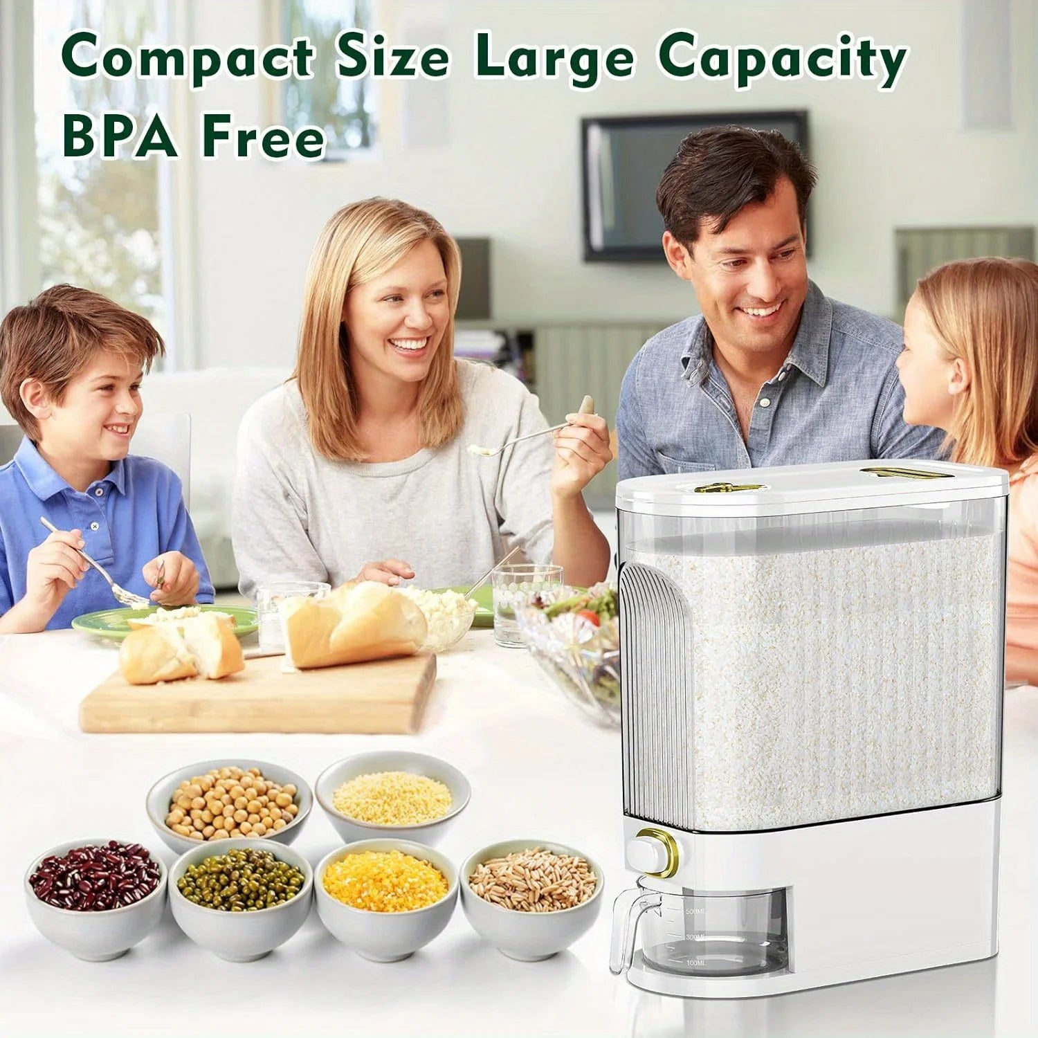 Large Dispenser with Measuring Cup and Level Indicator (5/10kg)
