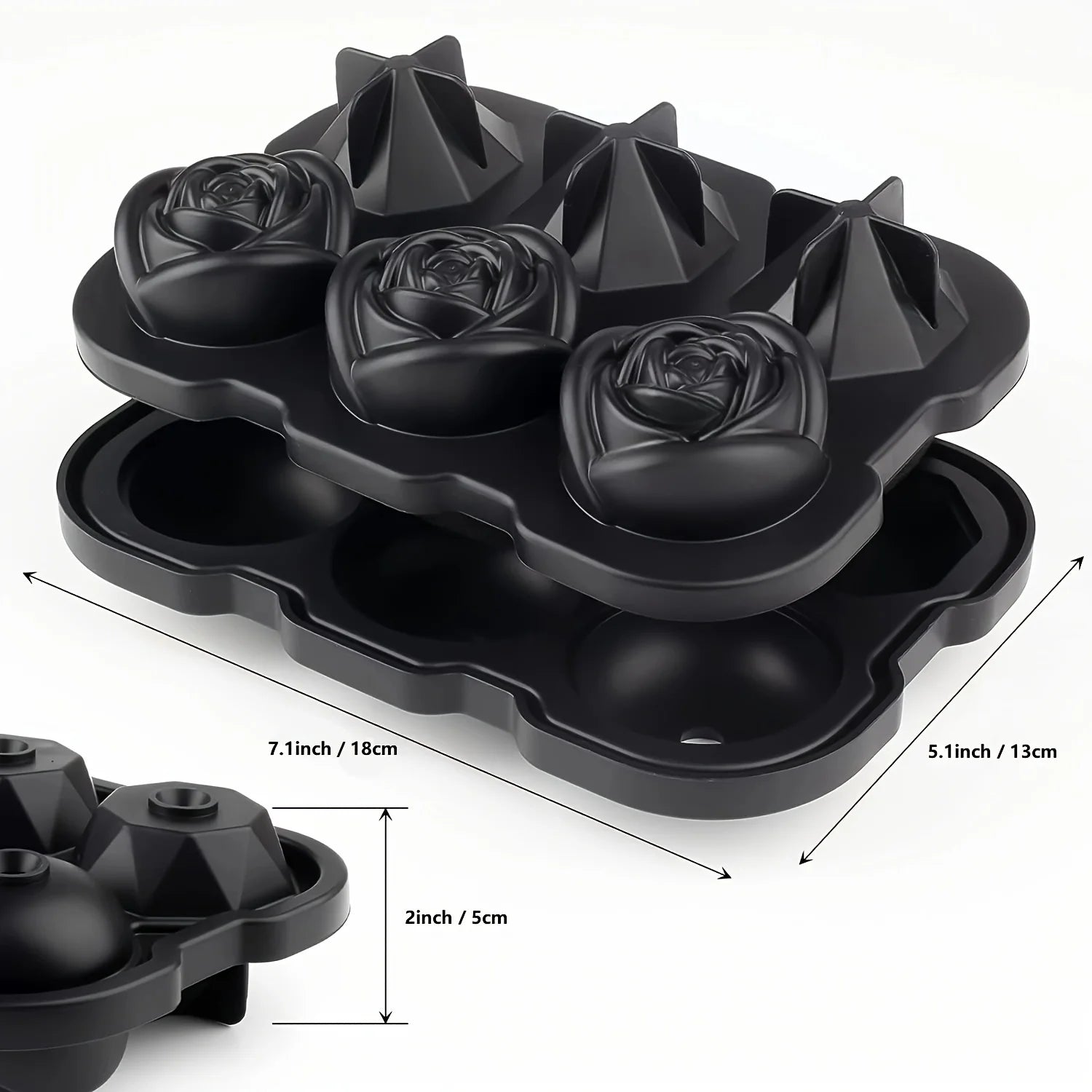 Silicone ice mold flexible ice tray