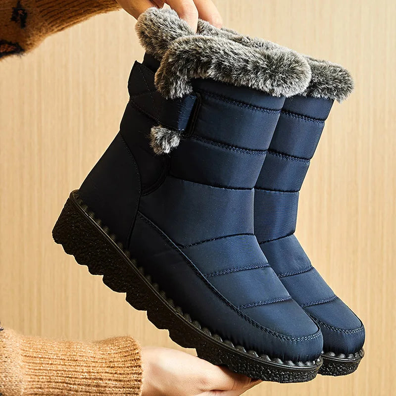 Women's Winter Ankle Boots | Low Heel and Waterproof | Warm Plush Lining, 2026 Trend