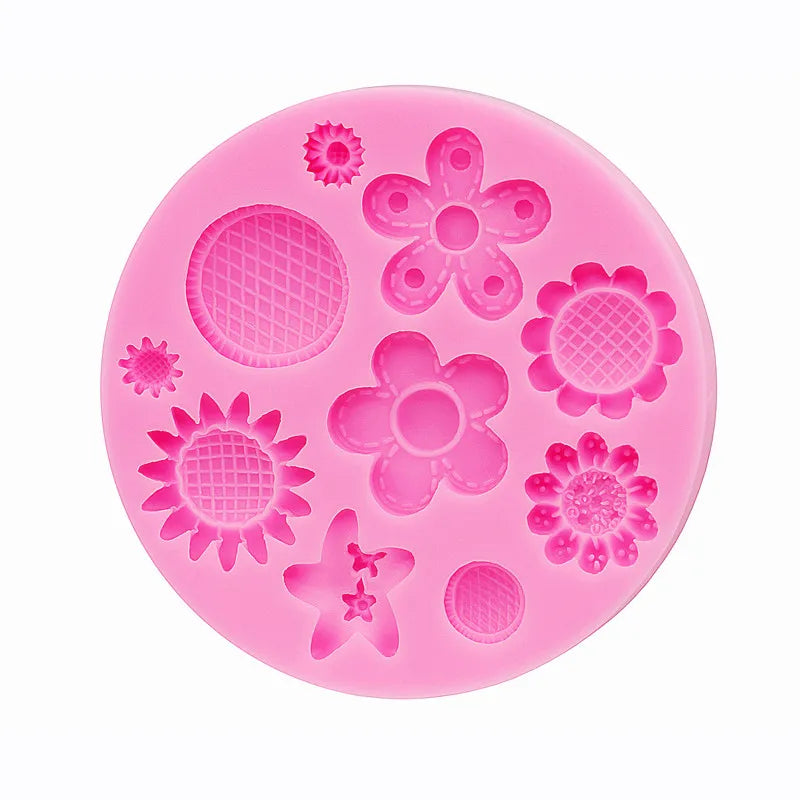 Flower silicone mold with rose shapes