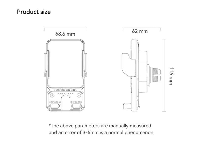 MagSafe wireless car mount charger