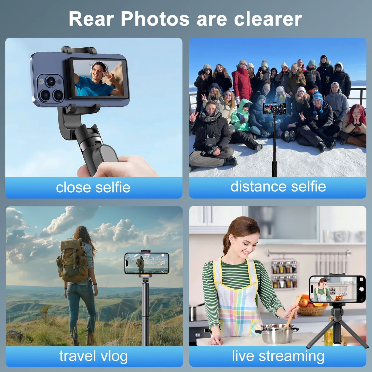 4K wireless selfie monitor magnetic screen