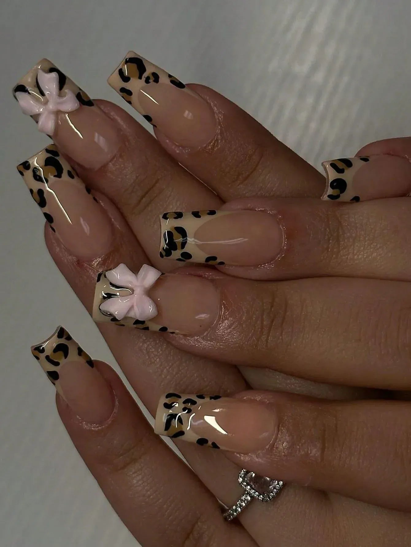 Look for it here GRAY MN-Set of 24 Long Coffin Nails - 3D Butterfly Pink and Flower