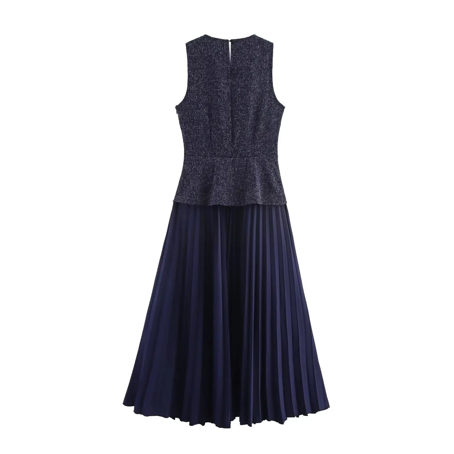 Look for it here R-Sleeveless Pleated Dress, Round Neck, European Style