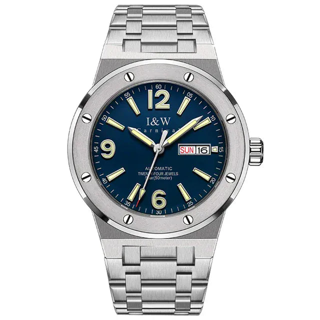 Look for it here Steel Silver / CHINA J-CARNIVAL Men's Automatic Sport Watch 50M Waterproof