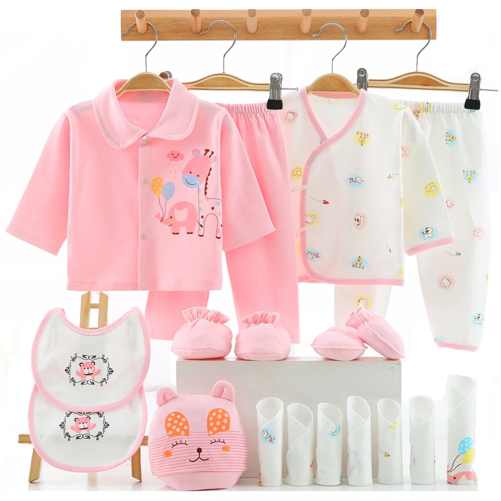 Newborn baby clothing set 18 pieces cotton