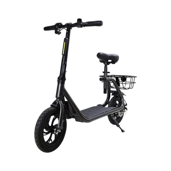 Urban electric bike with rear basket