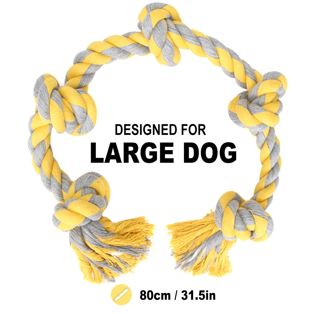 Set of 12 Rope Dog Toys | Dental Cleaning and Chewing Toys | Durable Outdoor Toy