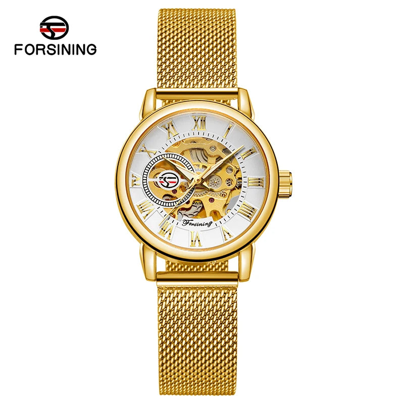Fashion Women's Automatic Mesh Strap Watch